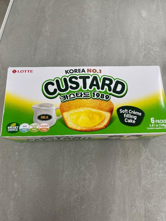Bánh bông lan Lotte Custard 1989 nhân kem mềm