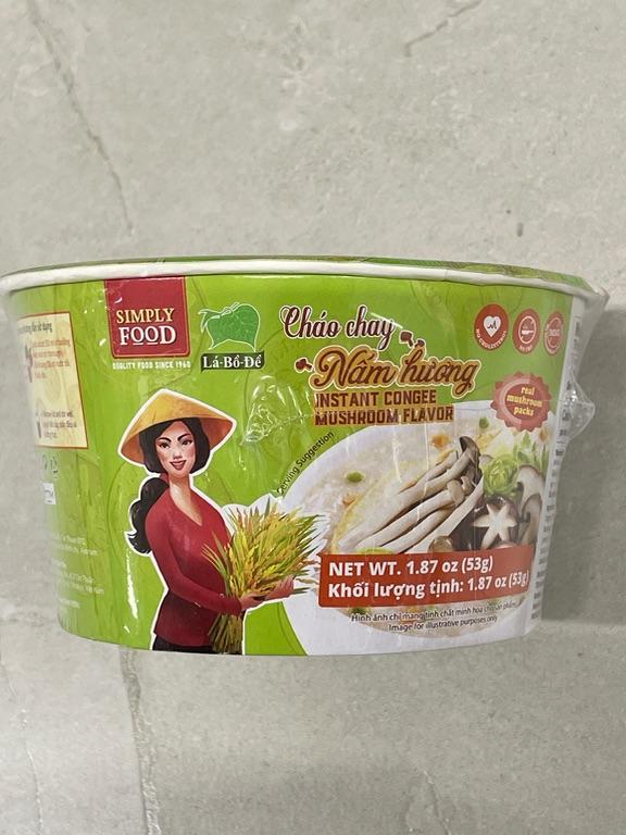 Cháo chay nấm hương Simply Food Lá Bồ Đề