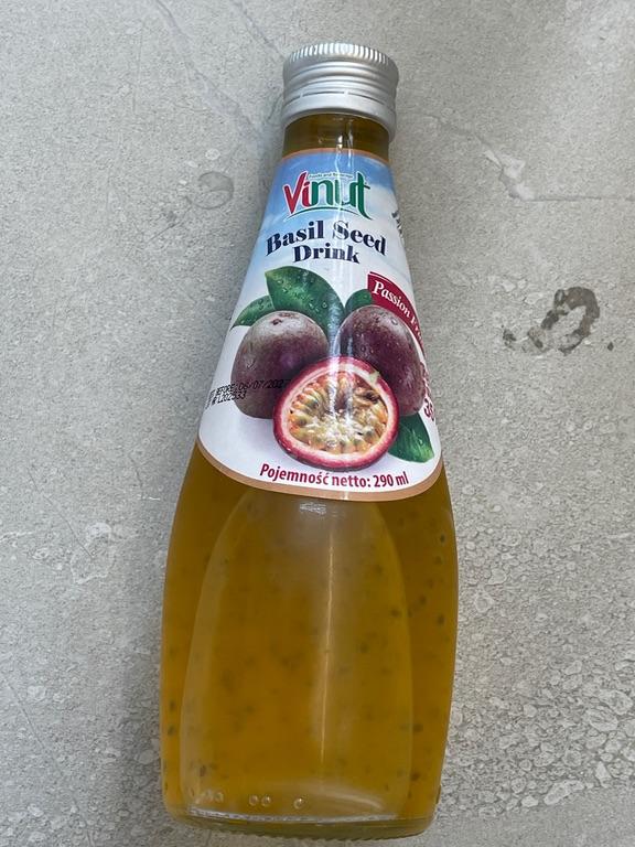 Nước uống hạt húng quế Vinut vị chanh dây 290ml