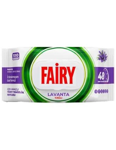 Khăn giấy ướt lau bề mặt đa năng Fairy hương hoa oải hương 100 tờ