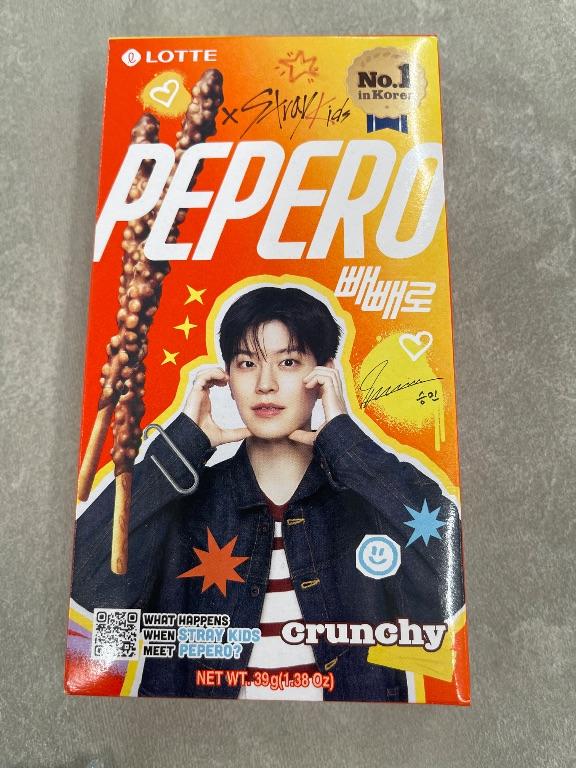 Bánh Pepero Crunchy vị sô cô la của Lotte x Stray Kids (Seungmin)