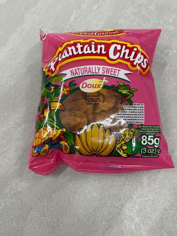 Tropical Gourmet Plantain Chips Naturally Sweet 85g