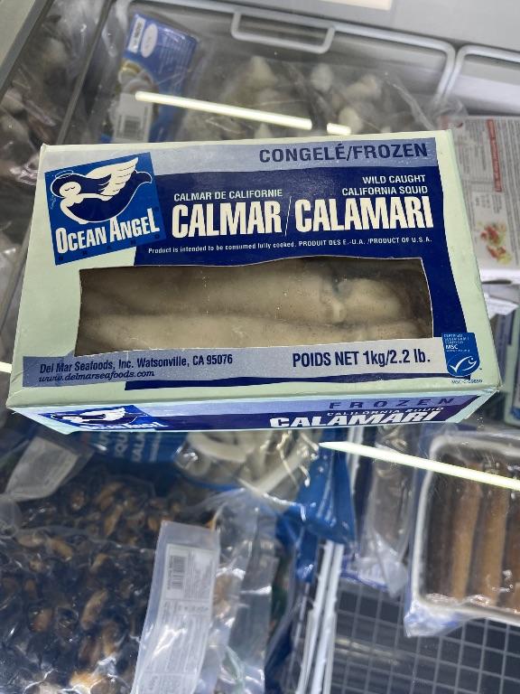 Mực ống đông lạnh Ocean Angel Calmar de Californie 1kg