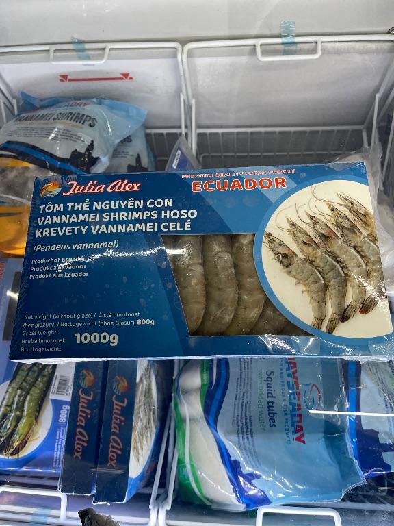 Tôm thẻ nguyên con Julia Alex Ecuador 1000g