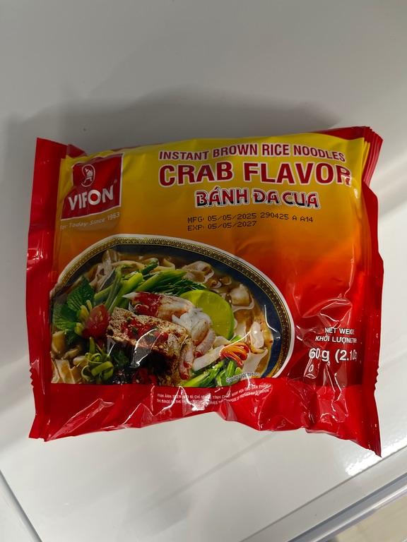 Mì ăn liền VIFON hương vị cua 60g