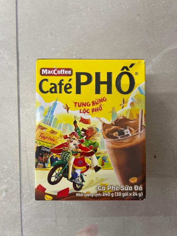 MacCoffee Café PHỐ Cà Phê Sữa Đá 240g (10 gói x 24g)
