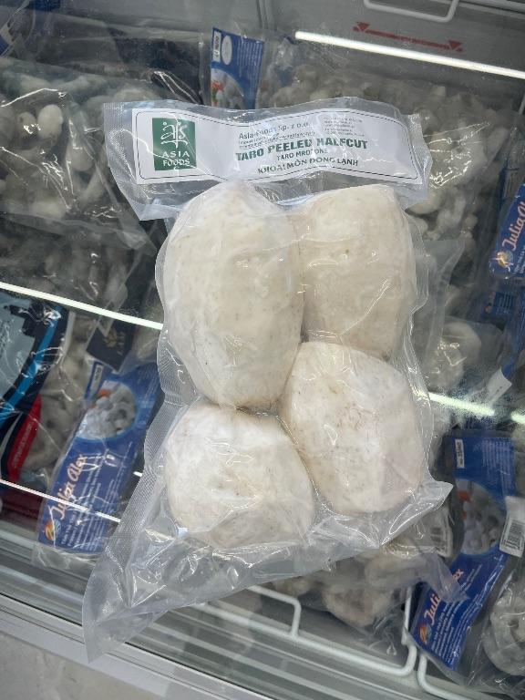Khoai Môn Gọt Vỏ Cắt Nửa Đông Lạnh Asia Foods 1kg
