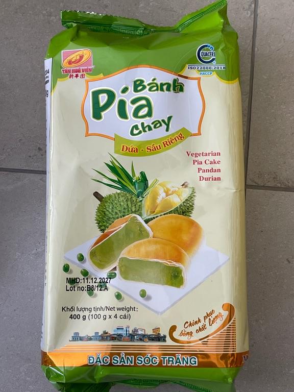 Bánh Pia Chay Dứa - Sầu Riêng Tân Huê Viên 400g