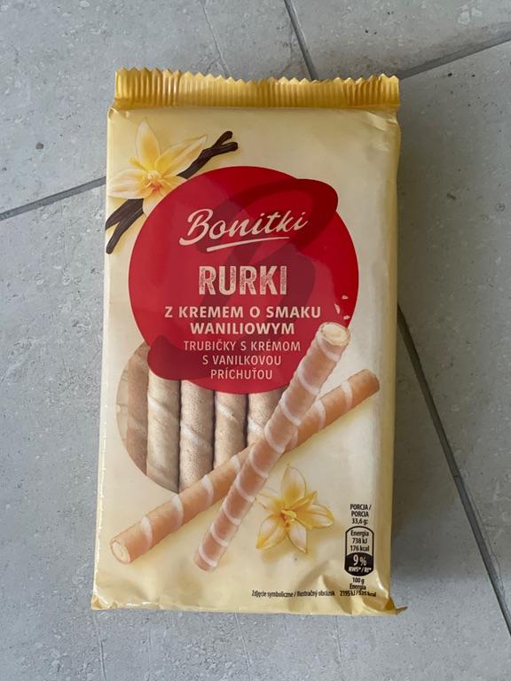 Bánh quế Bonitki Rurki hương vani 280g