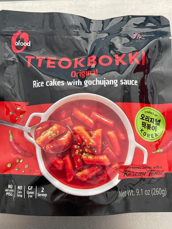 Bánh gạo Tteokbokki Original với sốt Gochujang 9.1 oz (260g)