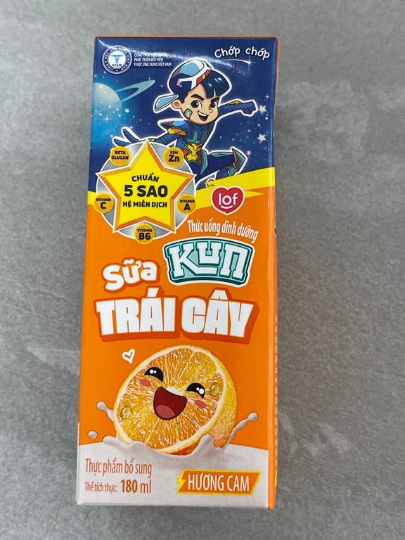 Sữa trái cây Kun hương cam