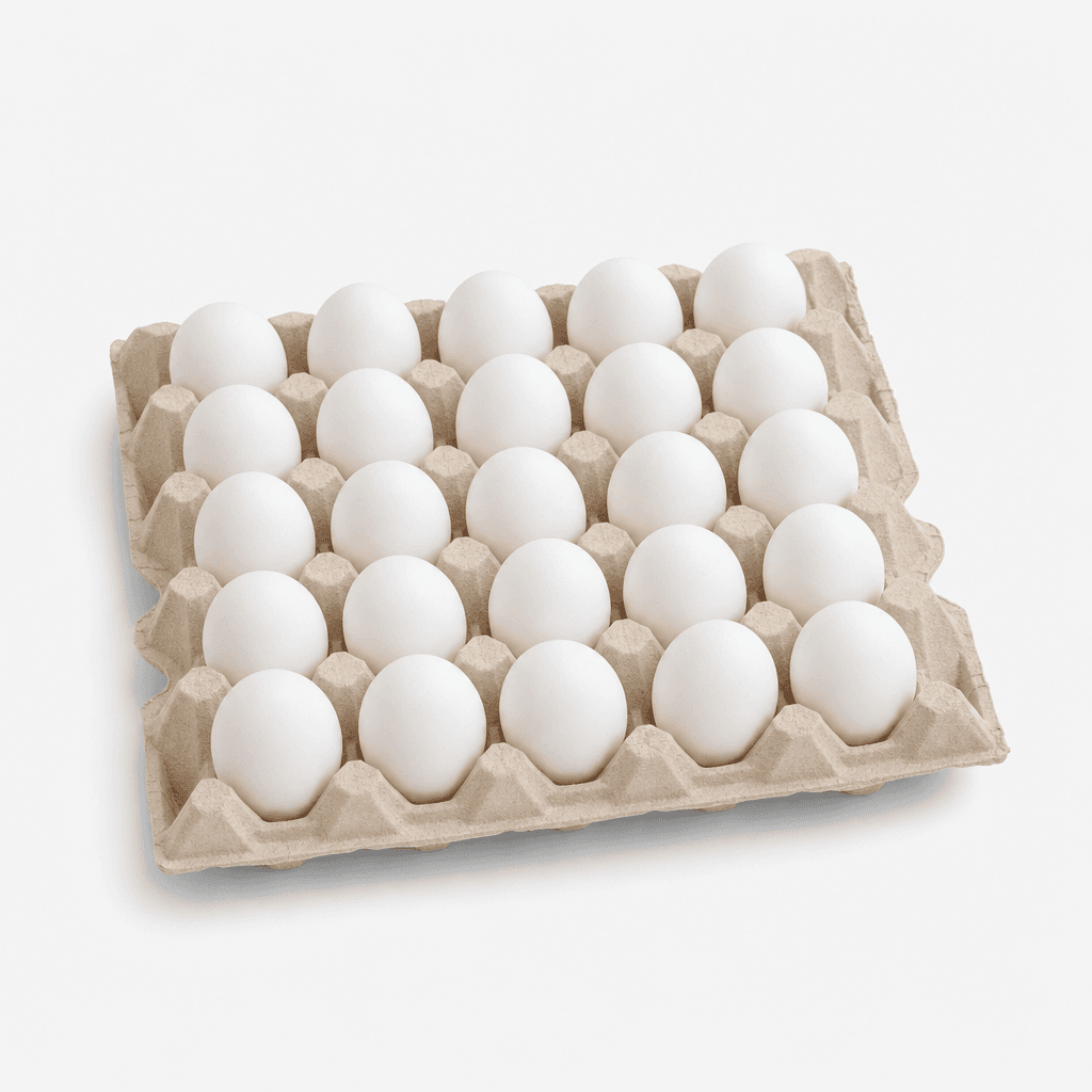 Trứng gà trắng 1 vỉ 30 quả (loại rẻ)