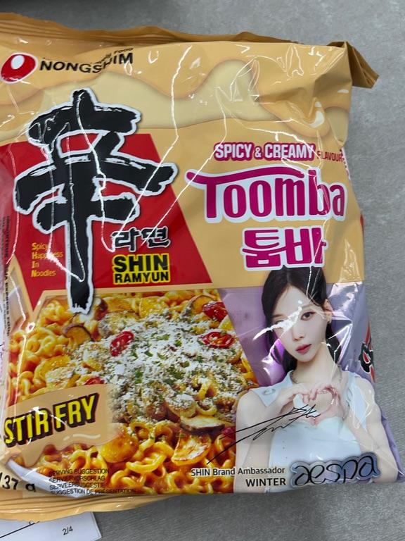 Mì Shin Ramyun Toomba vị cay và kem (Stir Fry) Nongshim 137g