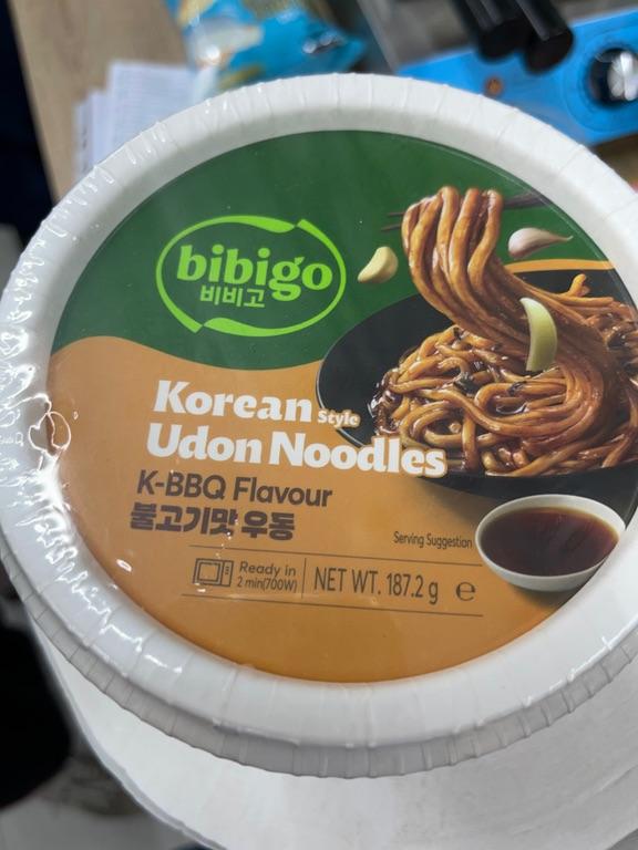 Mì Udon Hàn Quốc Bibigo Vị BBQ 187.2g