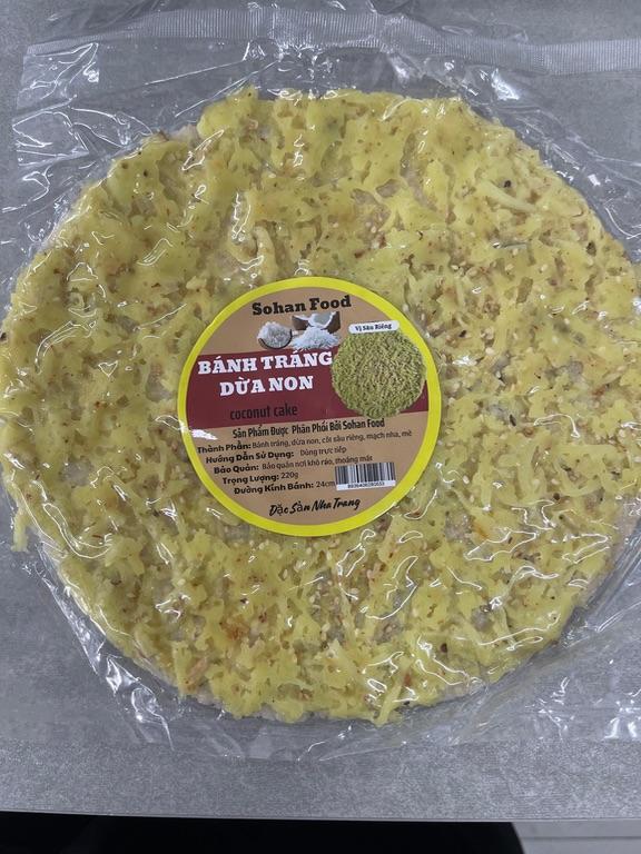 Bánh Tráng Dừa Non Sohan Food Vị Sầu Riêng 220g