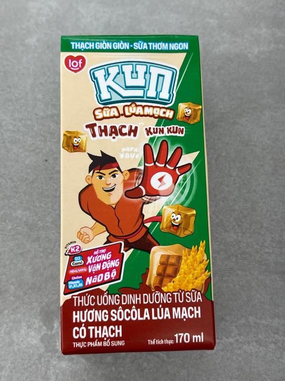 Sữa lúa mạch socola KUN KUN có thạch 170ml