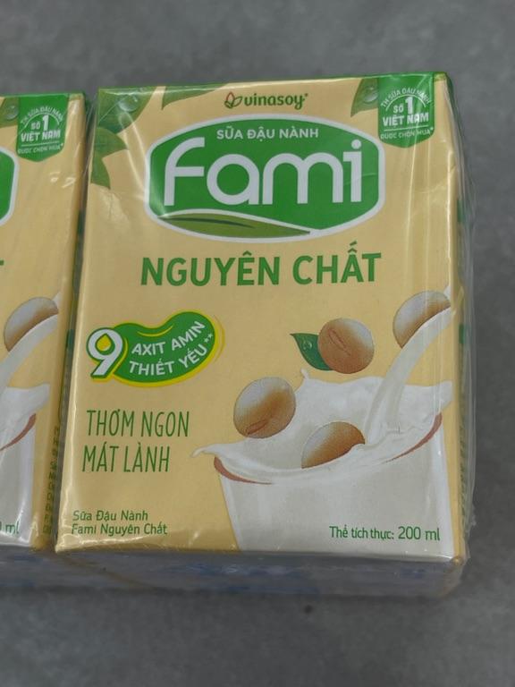 Sữa đậu nành Fami Nguyên Chất 200mlx6