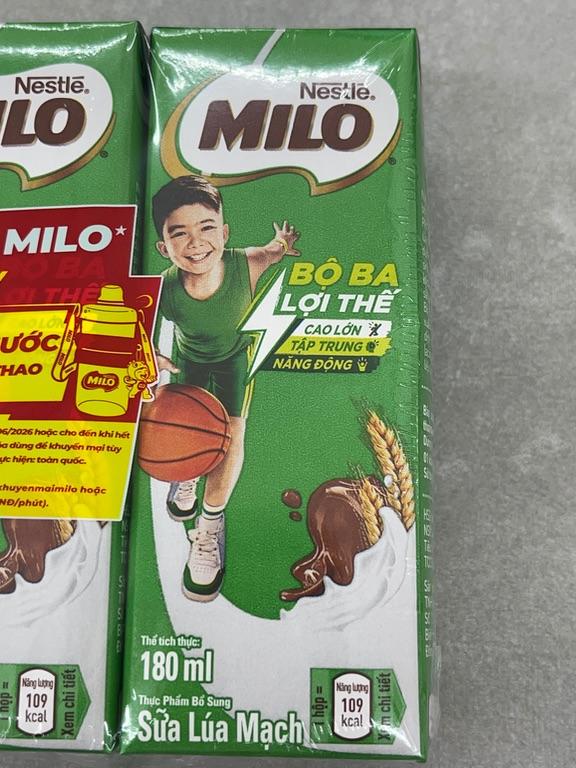 Sữa Lúa Mạch Nestlé Milo x 4 180ml