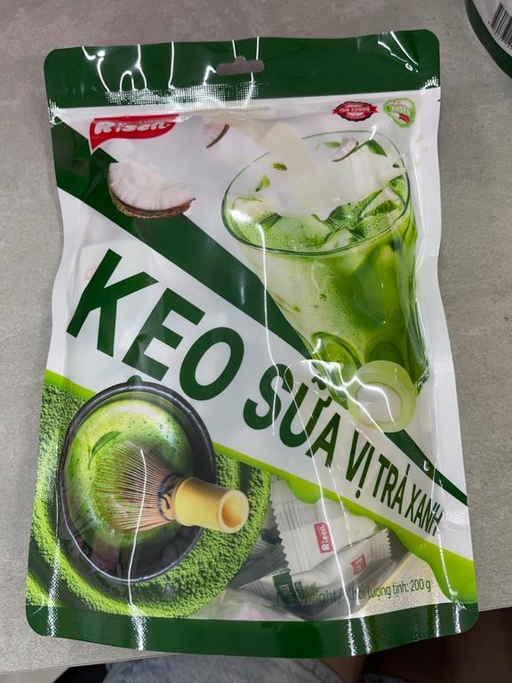 Kẹo sữa vị trà xanh Risen 200g