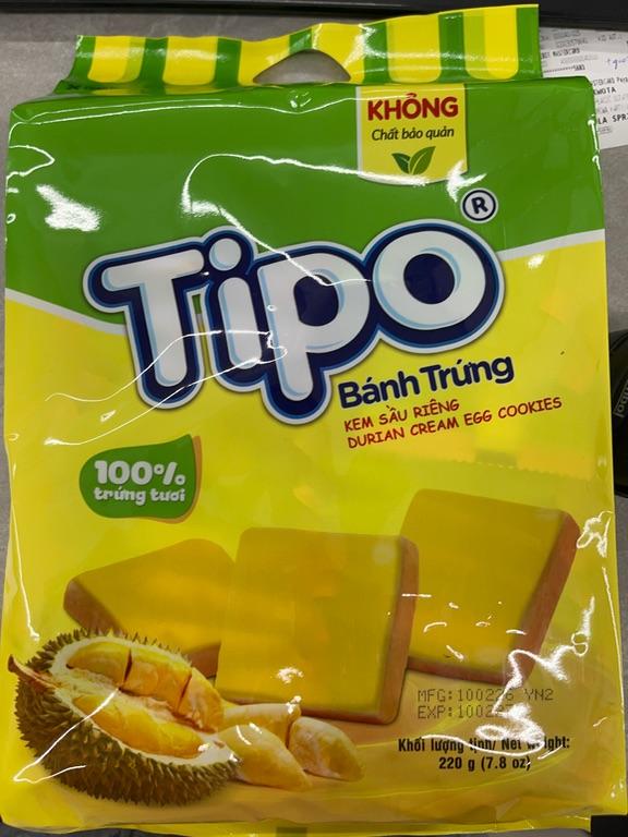 Tipo Bánh Trứng Kem Sầu Riêng 220g