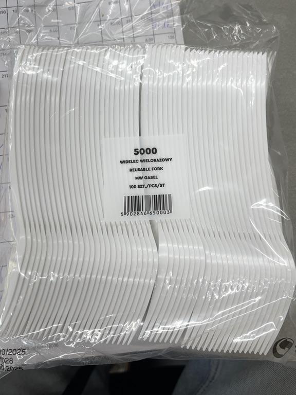Nĩa nhựa dùng nhiều lần (100 chiếc)
