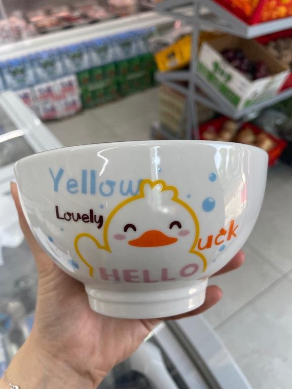 Bát sứ in hình vịt vàng
