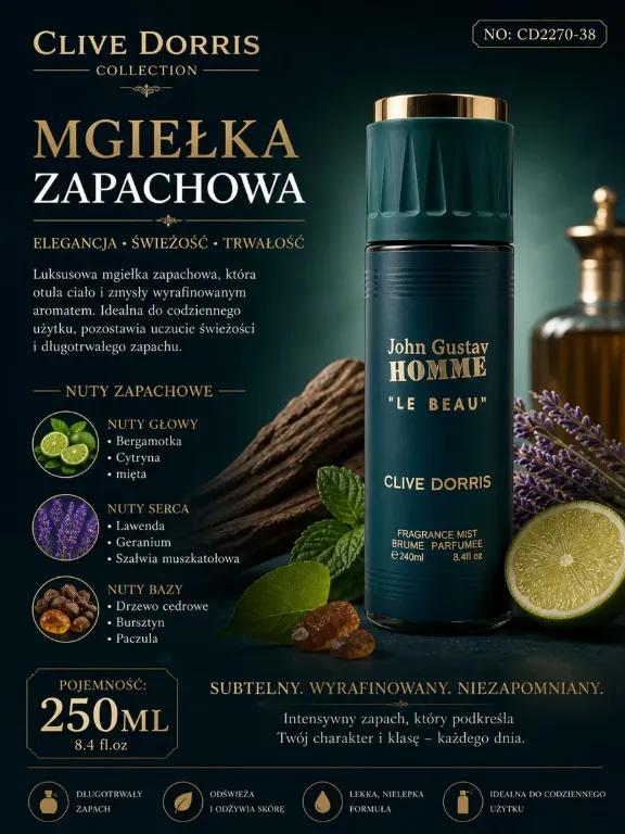 Xịt thơm toàn thân Clive Dorris John Gustav Homme Le Beau 250ml
