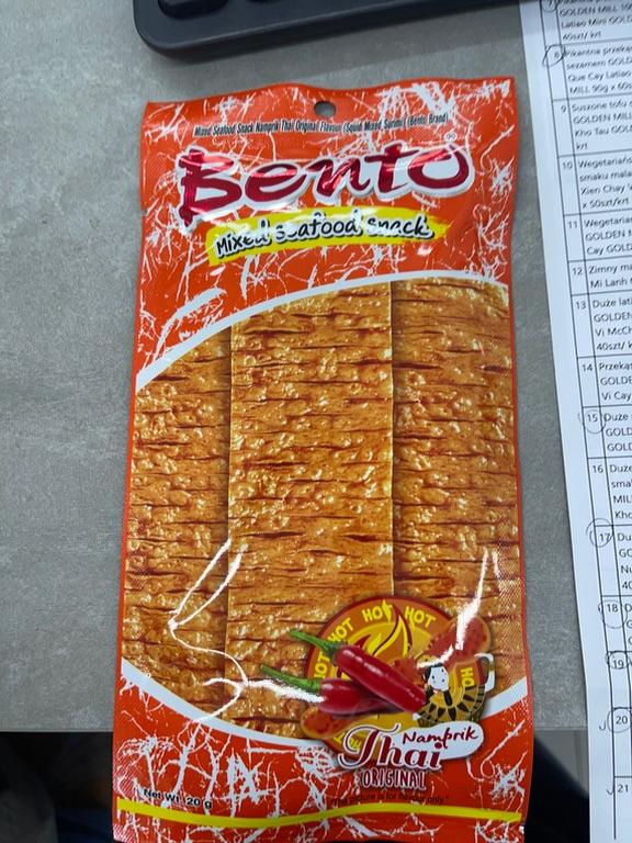 Bento Mixed Seafood Snack Namprik Thai Original 20g