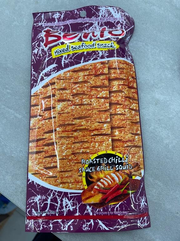 Bento Mixed Seafood Snack Roasted Chilli Sauce Grill Squid 20g