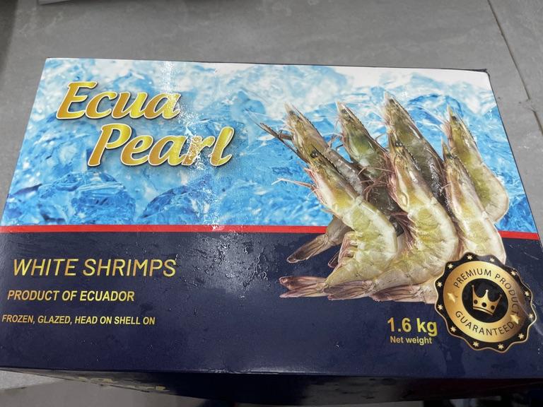 Tôm thẻ trắng Ecua Pearl 1.6kg